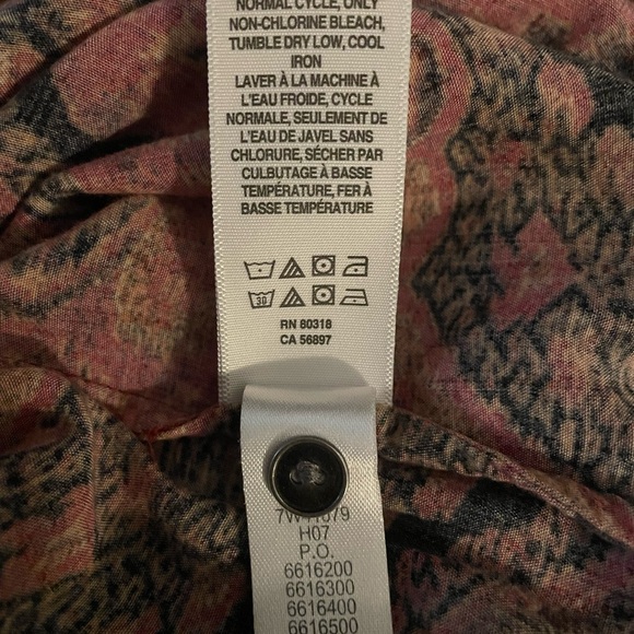 FREE SHIPPING 100% Rayon Red / Maroon “Lucky Brand” Midi Dress / Tunic - Picture 6 of 6